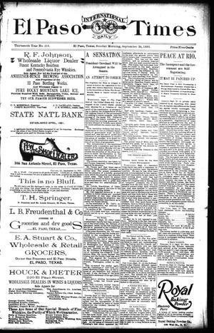 El Paso International Daily Times (El Paso, Tex.), Vol. 13, No. 216, Ed. 1 Sunday, September 24, 1893