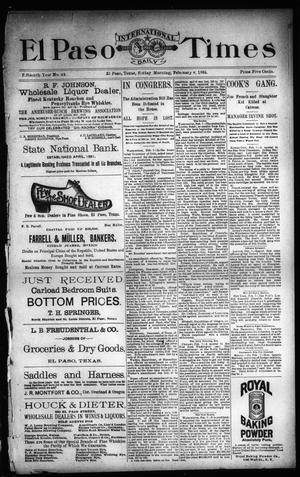 El Paso International Daily Times (El Paso, Tex.), Vol. 15, No. 33, Ed. 1 Friday, February 8, 1895