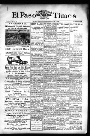 El Paso International Daily Times (El Paso, Tex.), Vol. Fifteenth Year, No. 243, Ed. 1 Saturday, October 12, 1895