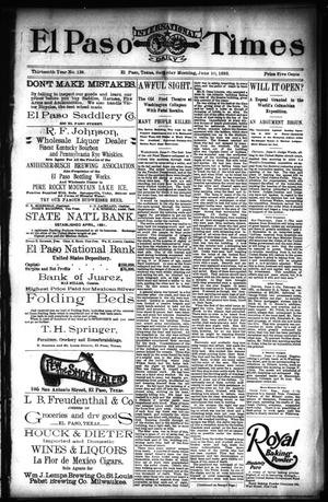 El Paso International Daily Times (El Paso, Tex.), Vol. 13, No. 138, Ed. 1 Saturday, June 10, 1893