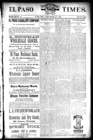 El Paso International Daily Times. (El Paso, Tex.), Vol. ELEVENTH YEAR, No. 130, Ed. 1 Tuesday, June 2, 1891
