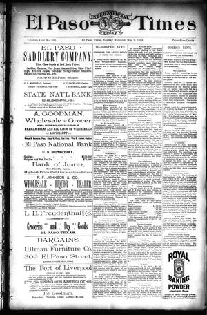 El Paso International Daily Times (El Paso, Tex.), Vol. 12, No. 103, Ed. 1 Sunday, May 1, 1892