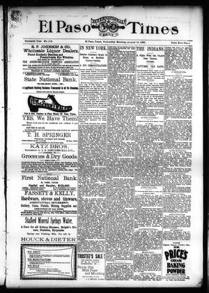 Primary view of object titled 'El Paso International Daily Times (El Paso, Tex.), Vol. SIXTEENTH YEAR, No. 202, Ed. 1 Wednesday, August 19, 1896'.