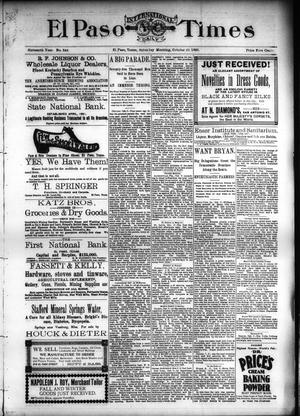 El Paso International Daily Times (El Paso, Tex.), Vol. SIXTEENTH YEAR, No. 248, Ed. 1 Saturday, October 10, 1896