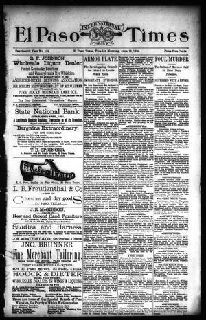 El Paso International Daily Times (El Paso, Tex.), Vol. 14, No. 139, Ed. 1 Tuesday, June 12, 1894