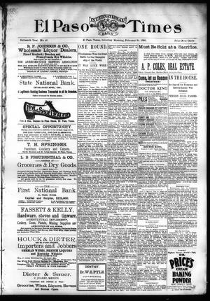 El Paso International Daily Times (El Paso, Tex.), Vol. SIXTEENTH YEAR, No. 46, Ed. 1 Saturday, February 22, 1896
