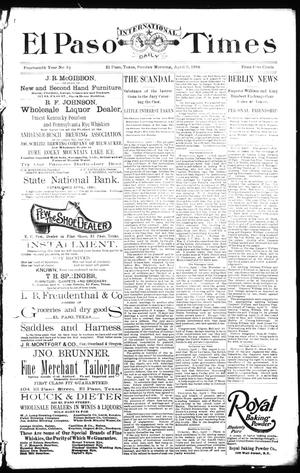 El Paso International Daily Times (El Paso, Tex.), Vol. 14, No. 84, Ed. 1 Sunday, April 8, 1894