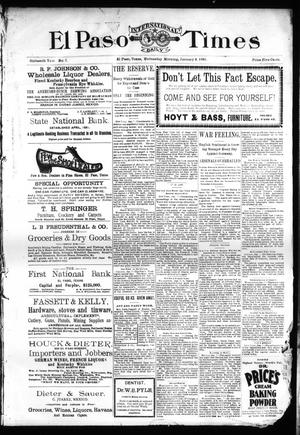 El Paso International Daily Times (El Paso, Tex.), Vol. Sixteenth Year, No. 7, Ed. 1 Wednesday, January 8, 1896