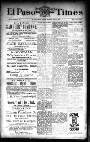 El Paso International Daily Times (El Paso, Tex.), Vol. 12, No. 110, Ed. 1 Tuesday, May 10, 1892