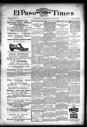 El Paso International Daily Times (El Paso, Tex.), Vol. Fifteenth Year, No. 286, Ed. 1 Tuesday, December 3, 1895