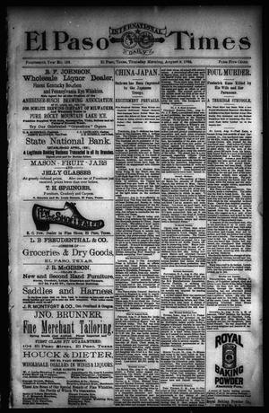 El Paso International Daily Times (El Paso, Tex.), Vol. 14, No. 188, Ed. 1 Thursday, August 9, 1894