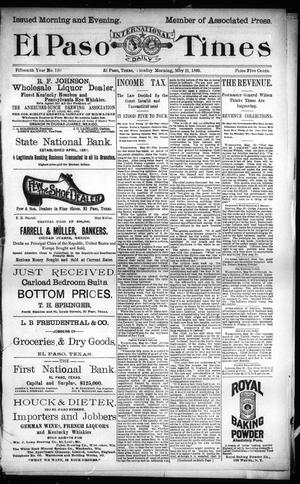El Paso International Daily Times (El Paso, Tex.), Vol. 15, No. 120, Ed. 1 Tuesday, May 21, 1895