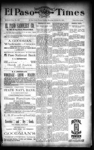 El Paso International Daily Times (El Paso, Tex.), Vol. 11, No. 237, Ed. 1 Sunday, October 18, 1891
