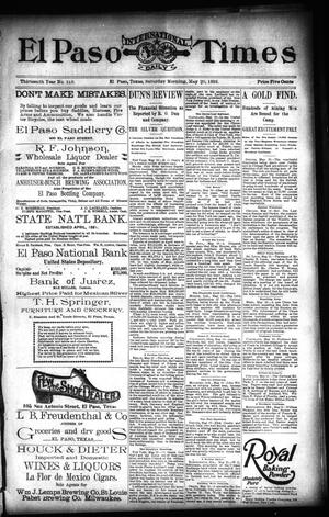 El Paso International Daily Times (El Paso, Tex.), Vol. 13, No. 120, Ed. 1 Saturday, May 20, 1893