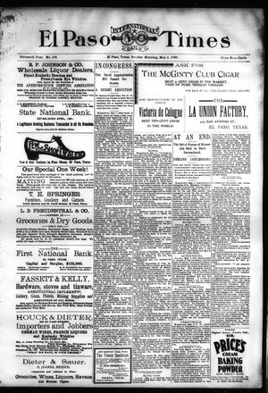 El Paso International Daily Times (El Paso, Tex.), Vol. SIXTEENTH YEAR, No. 108, Ed. 1 Sunday, May 3, 1896