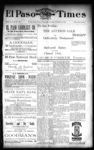 El Paso International Daily Times (El Paso, Tex.), Vol. 11, No. 239, Ed. 1 Wednesday, October 21, 1891