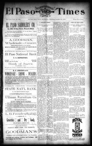 El Paso International Daily Times (El Paso, Tex.), Vol. 11, No. 233, Ed. 1 Wednesday, October 14, 1891