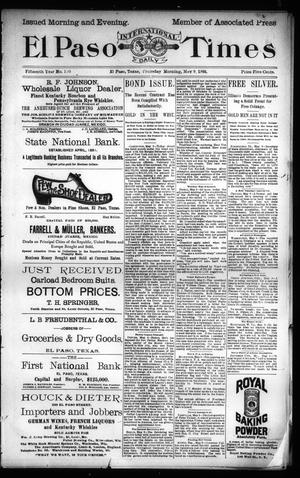 El Paso International Daily Times (El Paso, Tex.), Vol. 15, No. 110, Ed. 1 Thursday, May 9, 1895