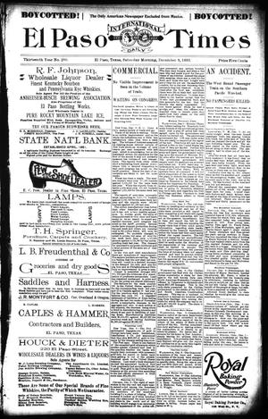 El Paso International Daily Times (El Paso, Tex.), Vol. 13, No. 280, Ed. 1 Saturday, December 9, 1893