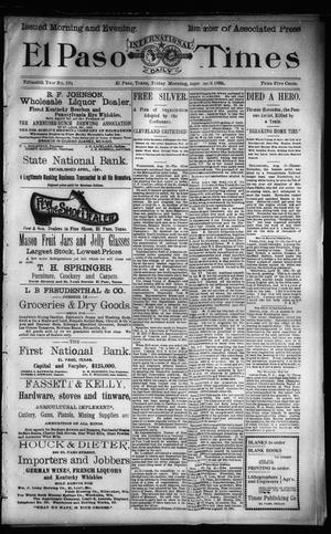 El Paso International Daily Times (El Paso, Tex.), Vol. Fifteenth Year, No. 194, Ed. 1 Friday, August 16, 1895