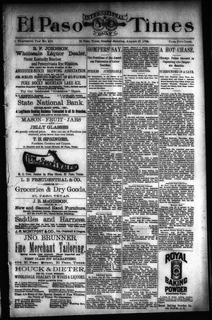El Paso International Daily Times (El Paso, Tex.), Vol. 14, No. 203, Ed. 1 Sunday, August 26, 1894