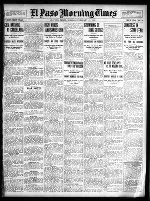 El Paso Morning Times (El Paso, Tex.), Vol. 31, Ed. 1 Monday, February 13, 1911