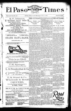 El Paso International Daily Times (El Paso, Tex.), Vol. 13, No. 228, Ed. 1 Sunday, October 8, 1893