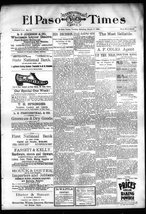 El Paso International Daily Times (El Paso, Tex.), Vol. SIXTEENTH YEAR, No. 66, Ed. 1 Tuesday, March 17, 1896
