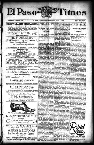 El Paso International Daily Times (El Paso, Tex.), Vol. 13, No. 132, Ed. 1 Saturday, June 3, 1893