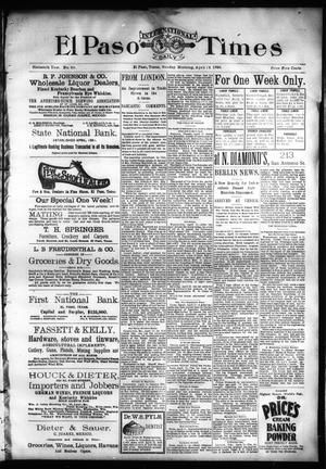 El Paso International Daily Times (El Paso, Tex.), Vol. SIXTEENTH YEAR, No. 89, Ed. 1 Sunday, April 12, 1896