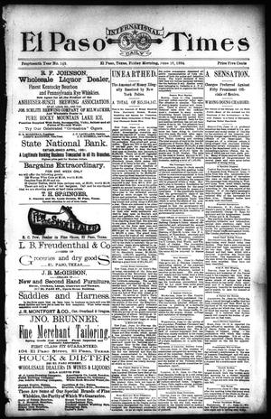 El Paso International Daily Times (El Paso, Tex.), Vol. 14, No. 142, Ed. 1 Friday, June 15, 1894