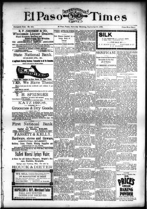 El Paso International Daily Times (El Paso, Tex.), Vol. SIXTEENTH YEAR, No. 236, Ed. 1 Saturday, September 26, 1896