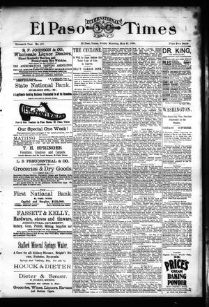 El Paso International Daily Times (El Paso, Tex.), Vol. SIXTEENTH YEAR, No. 130, Ed. 1 Friday, May 29, 1896