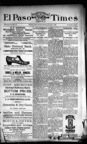 El Paso International Daily Times (El Paso, Tex.), Vol. 15, No. 57, Ed. 1 Friday, March 8, 1895