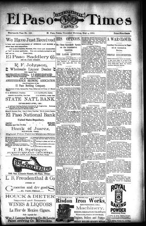 El Paso International Daily Times (El Paso, Tex.), Vol. 13, No. 106, Ed. 1 Thursday, May 4, 1893