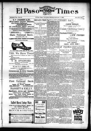 El Paso International Daily Times (El Paso, Tex.), Vol. SIXTEENTH YEAR, No. 227, Ed. 1 Wednesday, September 16, 1896