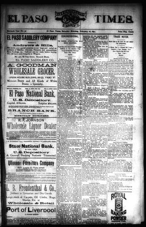 El Paso International Daily Times. (El Paso, Tex.), Vol. ELEVENTH YEAR, No. 50, Ed. 1 Saturday, February 28, 1891