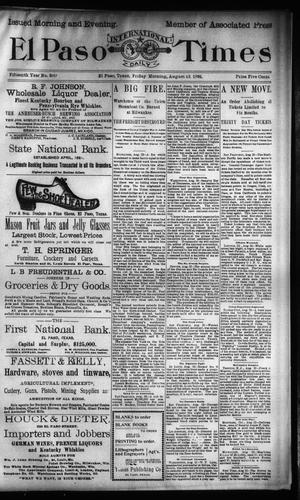El Paso International Daily Times (El Paso, Tex.), Vol. Fifteenth Year, No. 200, Ed. 1 Friday, August 23, 1895