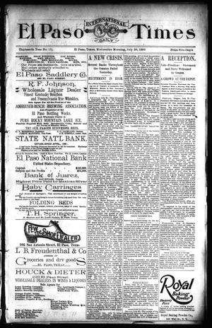 El Paso International Daily Times (El Paso, Tex.), Vol. 13, No. 175, Ed. 1 Wednesday, July 26, 1893