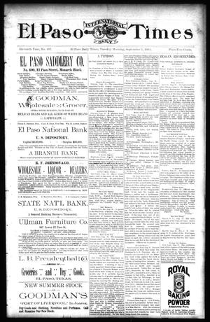 El Paso International Daily Times (El Paso, Tex.), Vol. 11, No. 197, Ed. 1 Tuesday, September 1, 1891