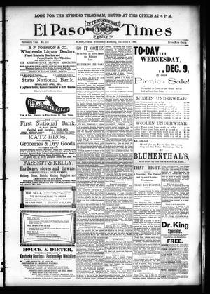 El Paso International Daily Times (El Paso, Tex.), Vol. SIXTEENTH YEAR, No. 297, Ed. 1 Wednesday, December 9, 1896