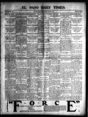 Primary view of object titled 'El Paso Daily Times. (El Paso, Tex.), Vol. 22, Ed. 1 Friday, August 29, 1902'.