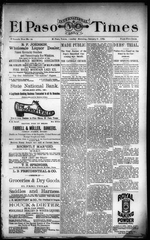 El Paso International Daily Times (El Paso, Tex.), Vol. 15, No. 24, Ed. 1 Tuesday, January 29, 1895