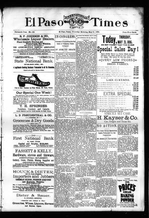 El Paso International Daily Times (El Paso, Tex.), Vol. SIXTEENTH YEAR, No. 123, Ed. 1 Thursday, May 21, 1896
