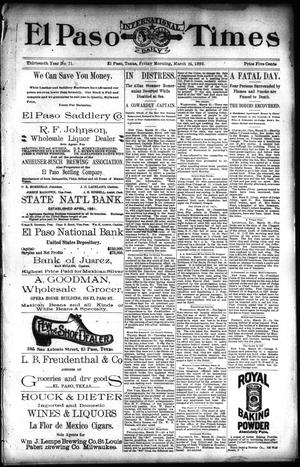 El Paso International Daily Times (El Paso, Tex.), Vol. 13, No. 71, Ed. 1 Friday, March 24, 1893