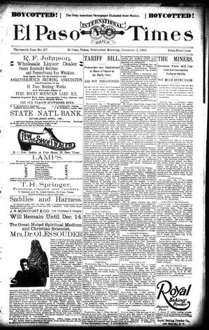 El Paso International Daily Times (El Paso, Tex.), Vol. 13, No. 277, Ed. 1 Wednesday, December 6, 1893