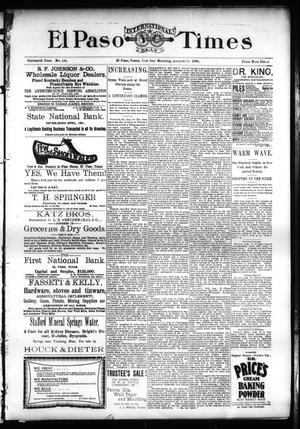 El Paso International Daily Times (El Paso, Tex.), Vol. SIXTEENTH YEAR, No. 195, Ed. 1 Tuesday, August 11, 1896
