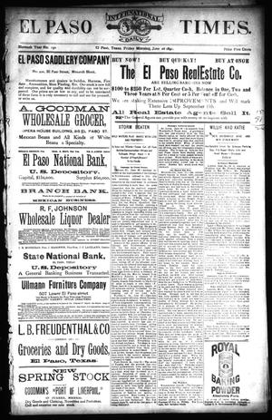 El Paso International Daily Times. (El Paso, Tex.), Vol. ELEVENTH YEAR, No. 150, Ed. 1 Friday, June 26, 1891