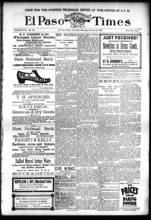 El Paso International Daily Times (El Paso, Tex.), Vol. SIXTEENTH YEAR, No. 258, Ed. 1 Thursday, October 22, 1896