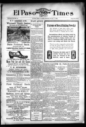 El Paso International Daily Times (El Paso, Tex.), Vol. Fifteenth Year, No. 247, Ed. 1 Thursday, October 17, 1895